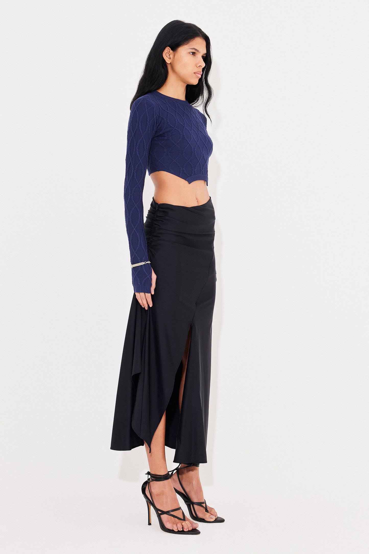 OVERTURNED LONG SLEEVE NAVY