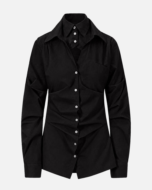 BREAKFAST SHIRT DRESS BLACK