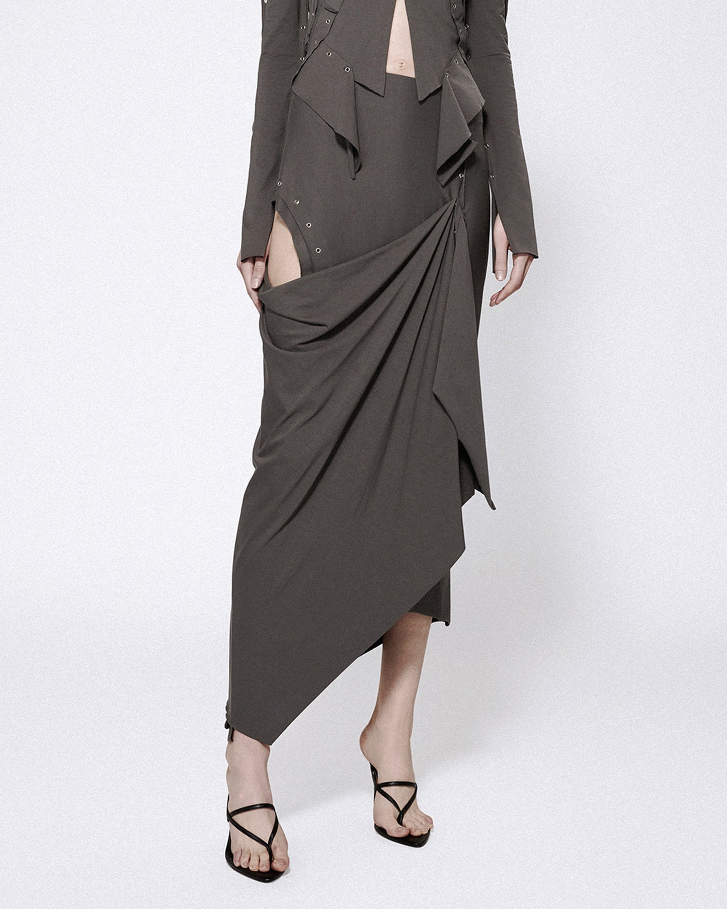 ROBYN EYELET SKIRT BLACK