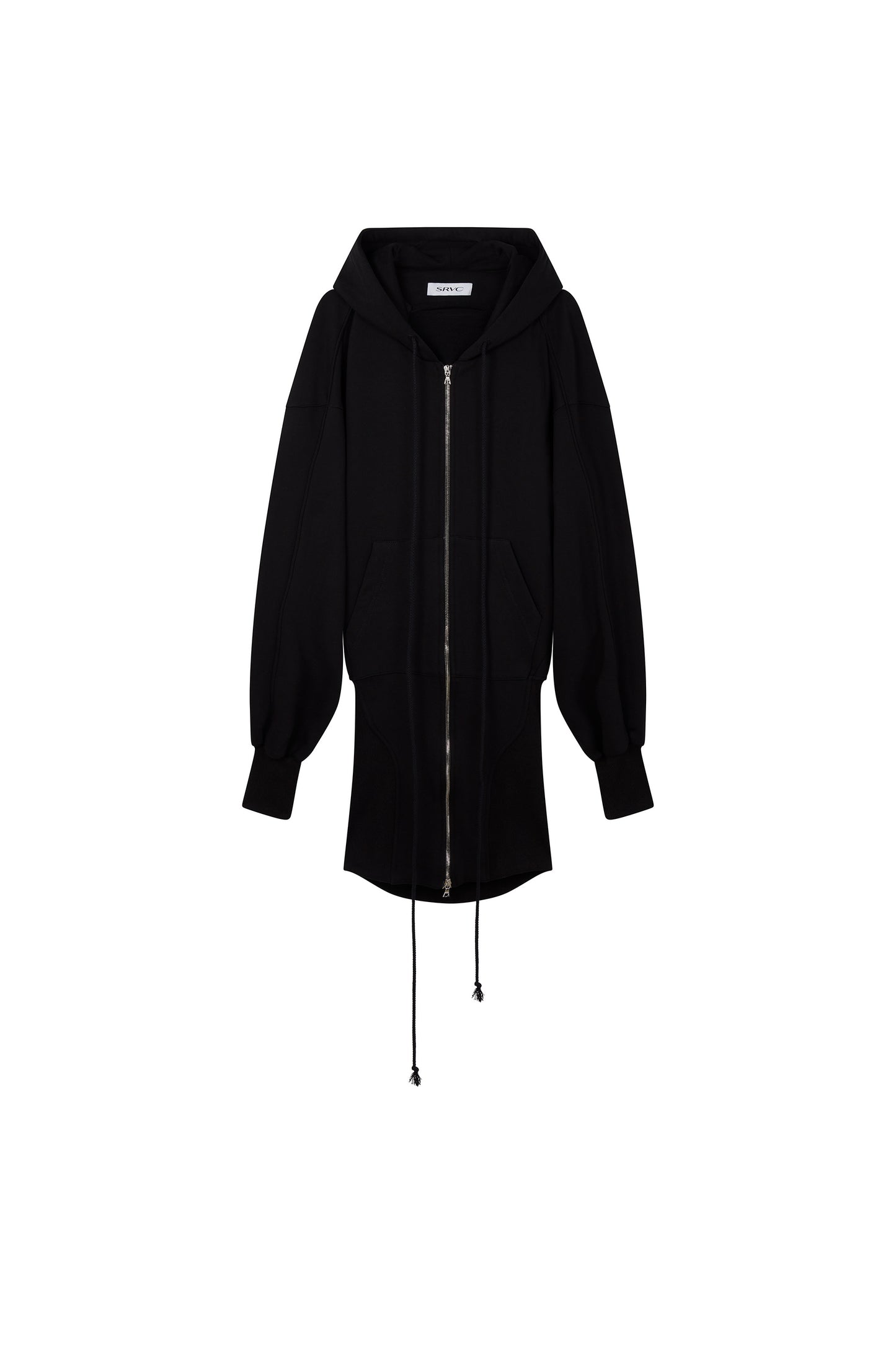 SERVICE HOODIE DRESS BLACK