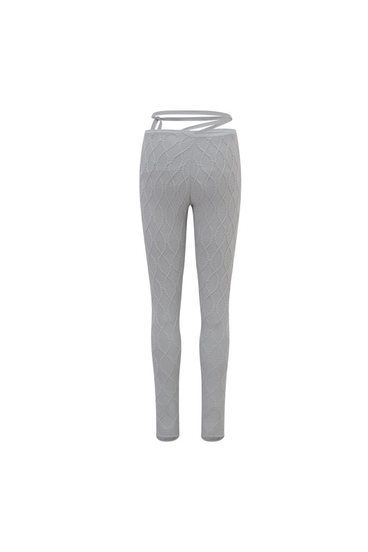 CABLE TABI LEGGINGS GREY