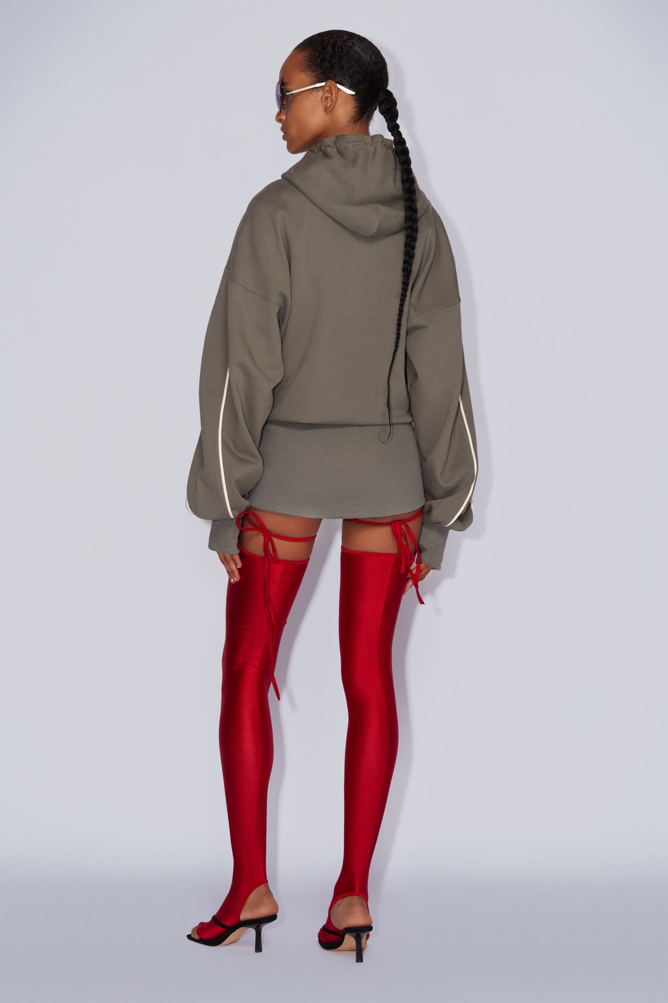 SERVICE HOODIE DRESS SAGE