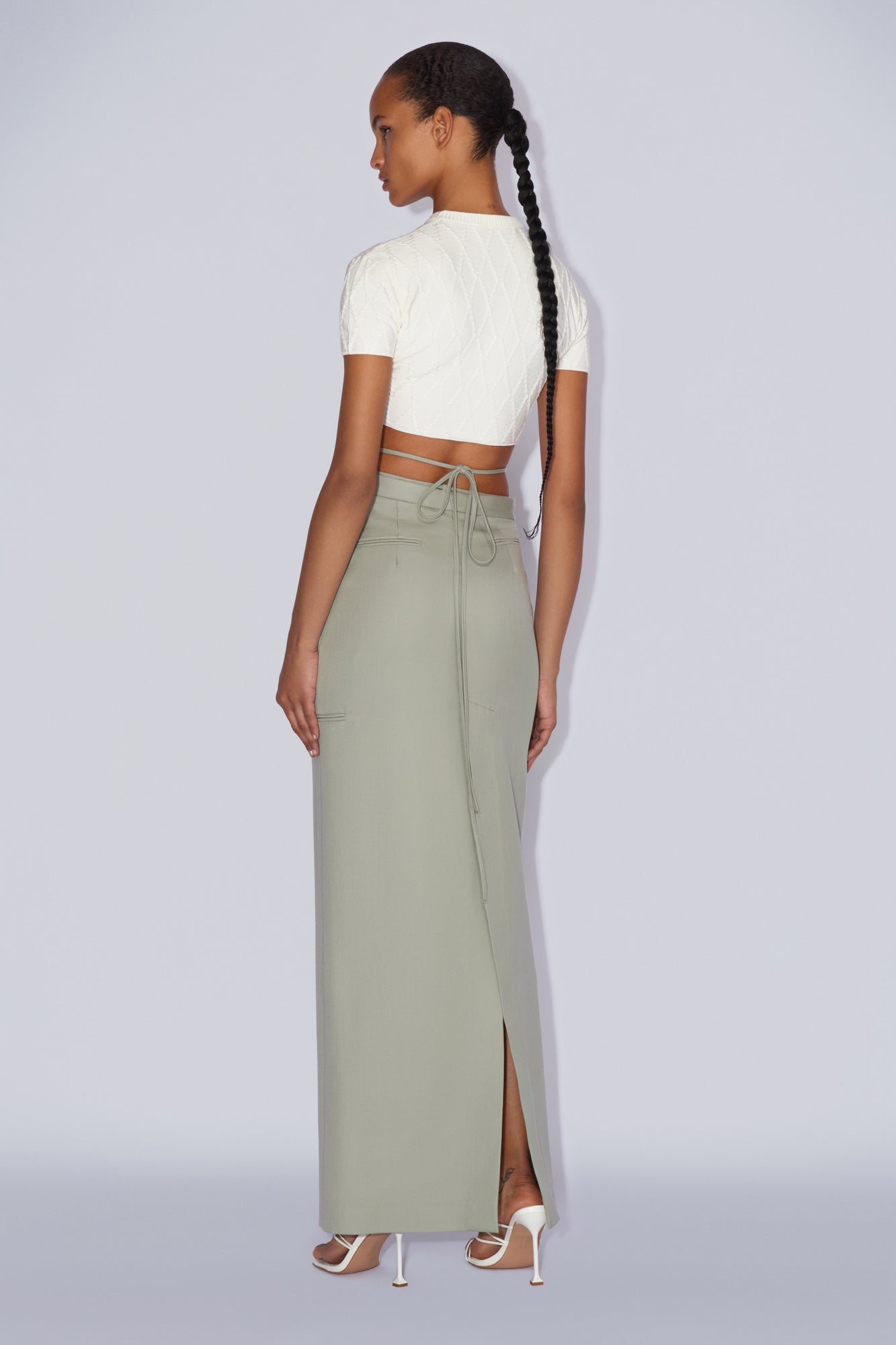 SERVICE SKIRT SAGE