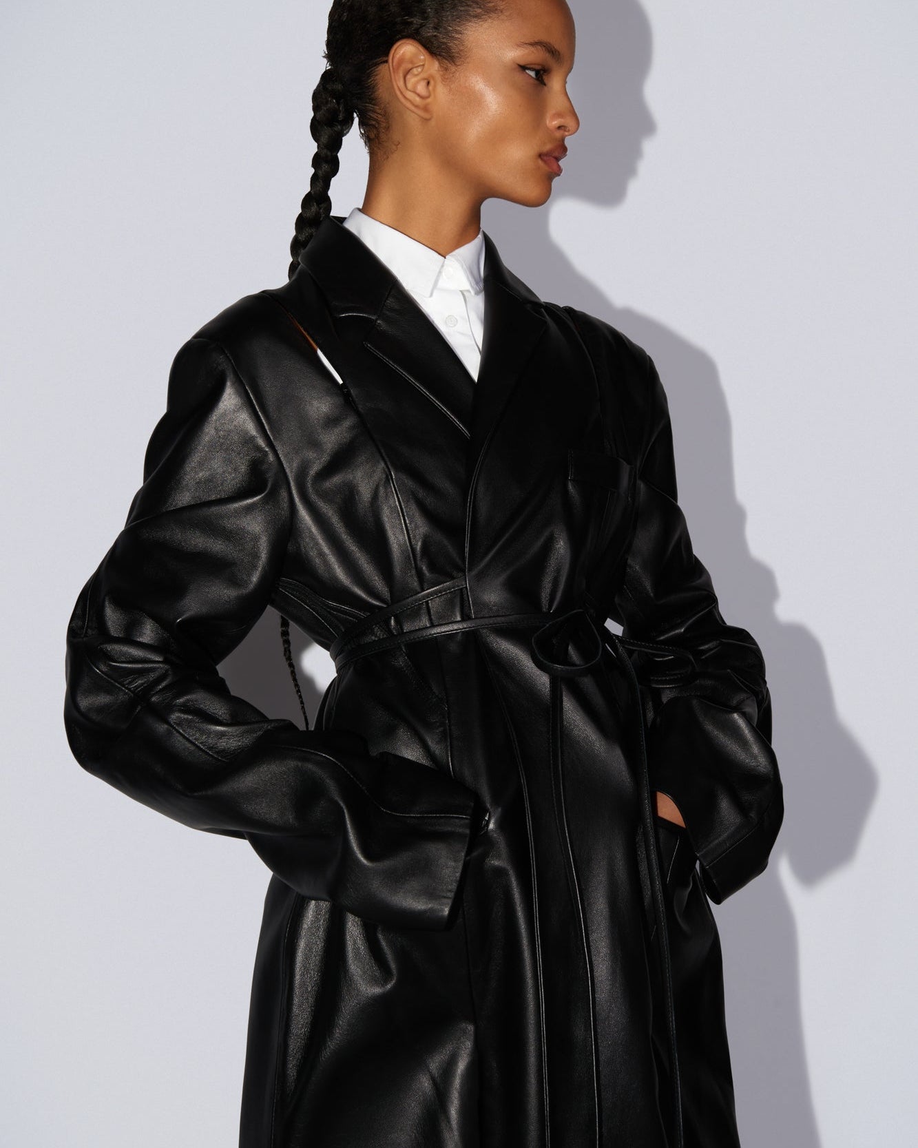 SLASH LONG JACKET BLACK