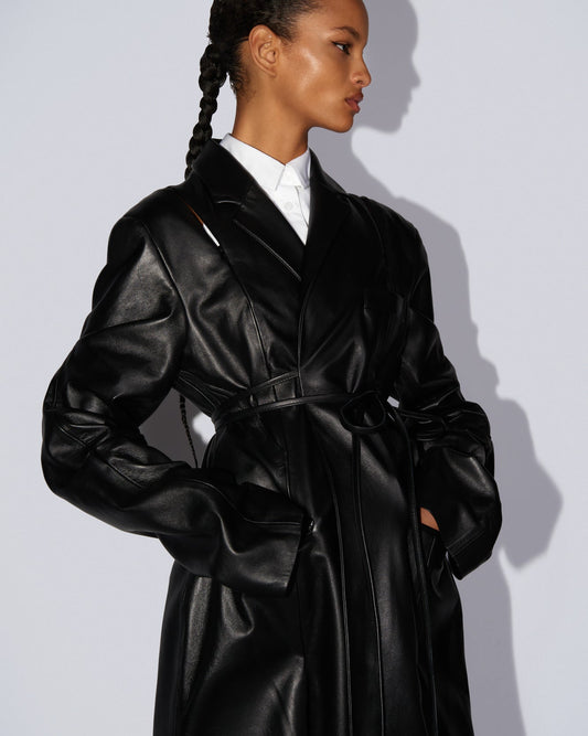 SLASH LONG JACKET BLACK