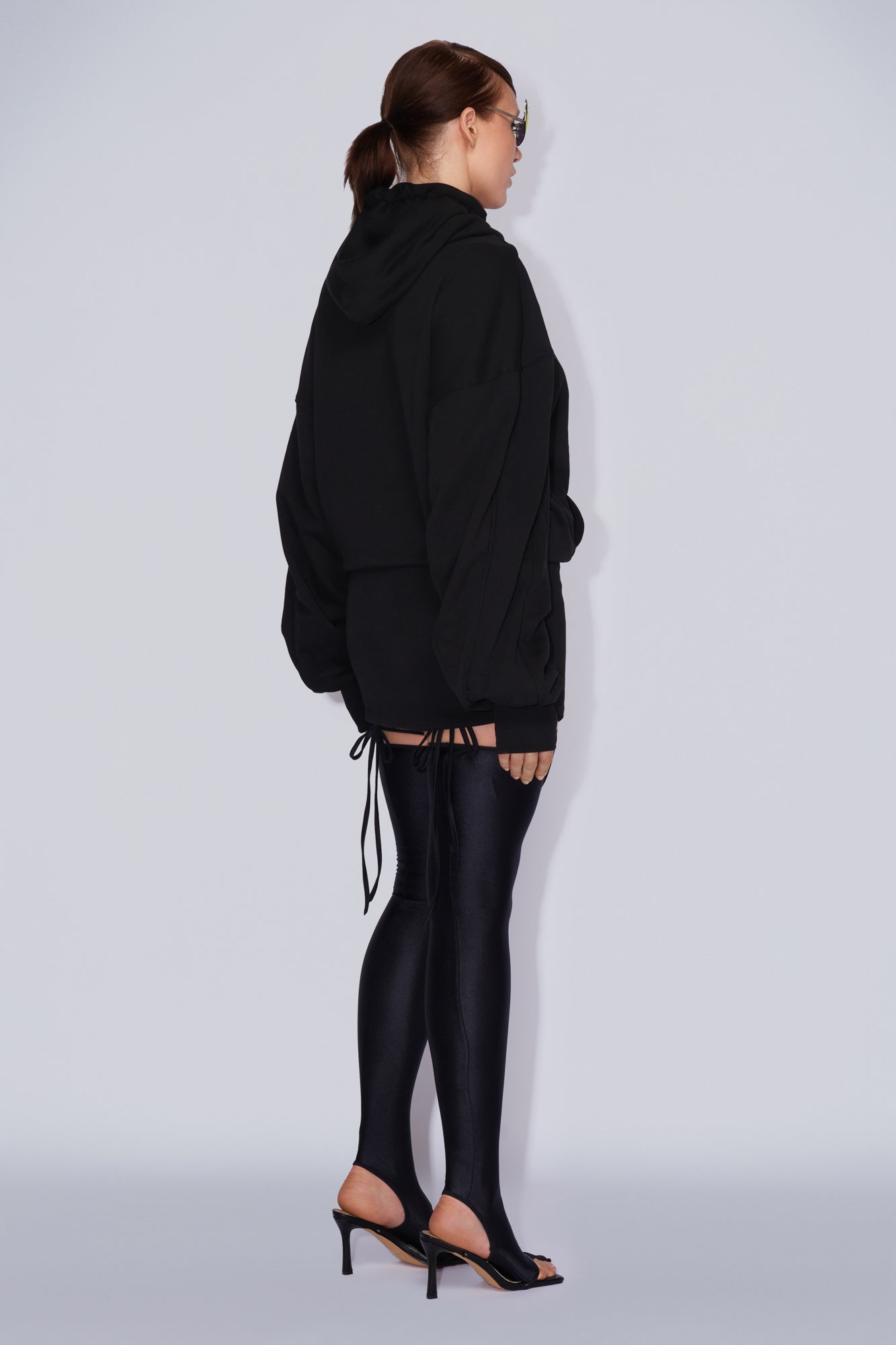 SERVICE HOODIE DRESS BLACK