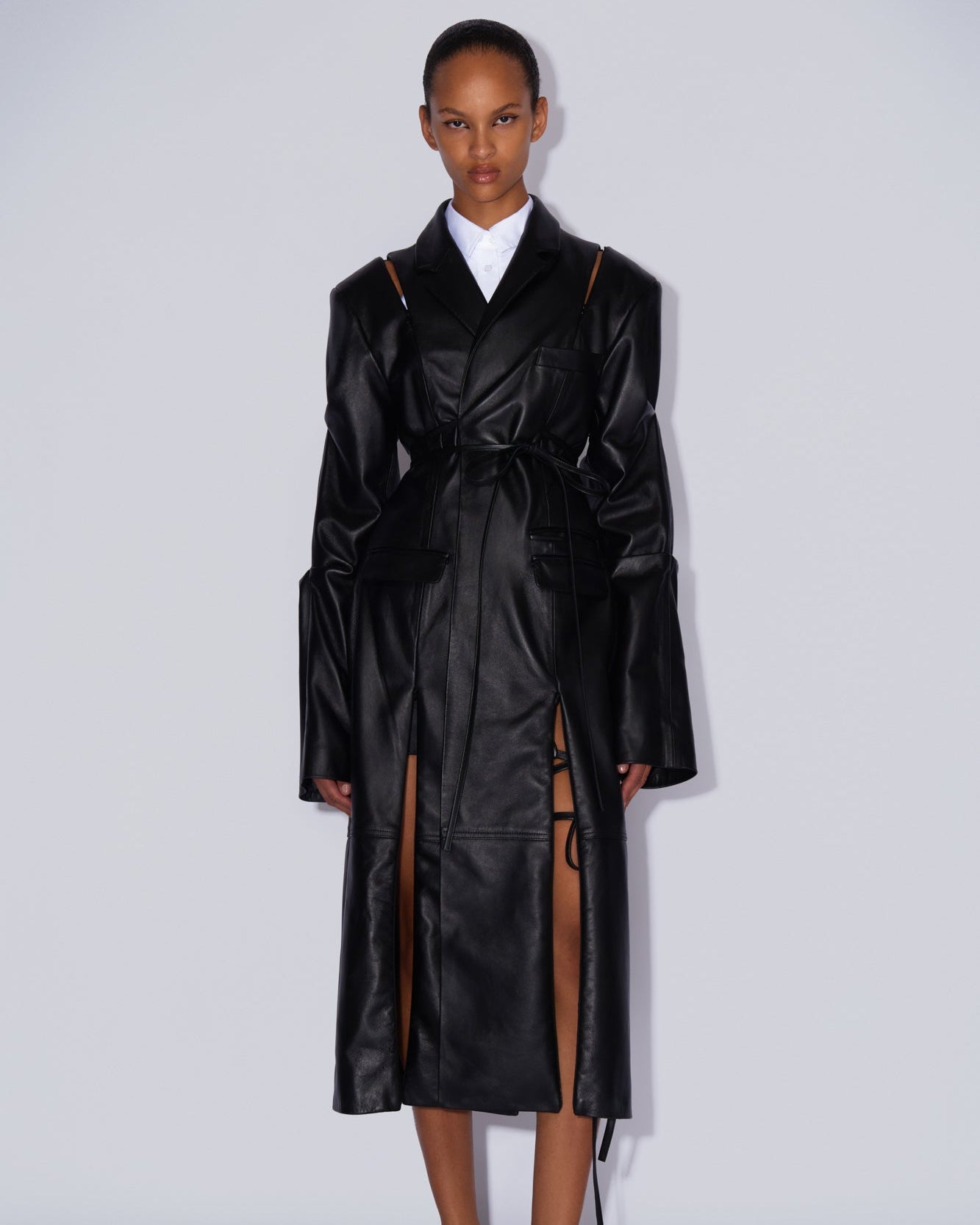 SLASH LONG JACKET BLACK