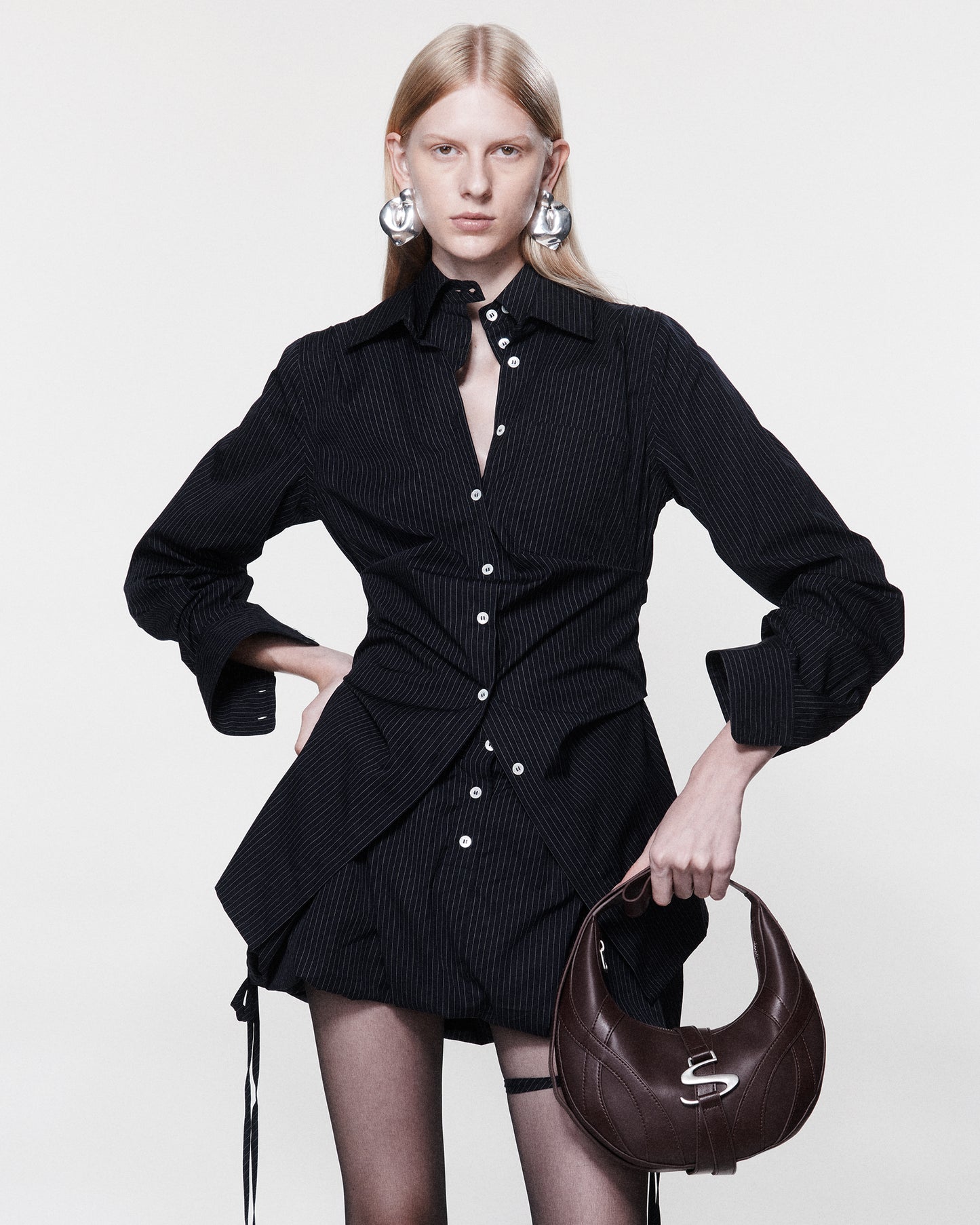 BREAKFAST SHIRT NAVY PINSTRIPE