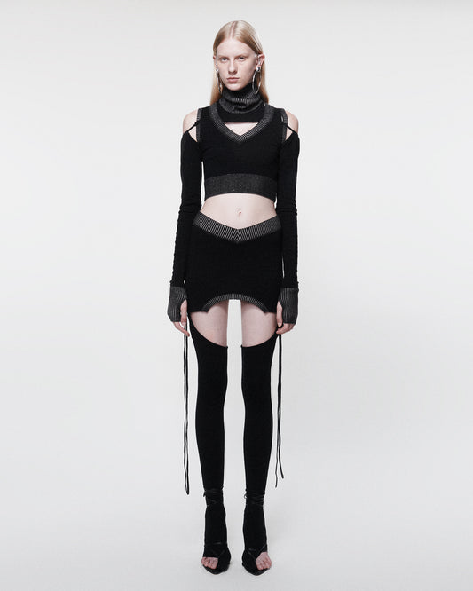 EXECUTIVE KNIT SKIRT BLACK