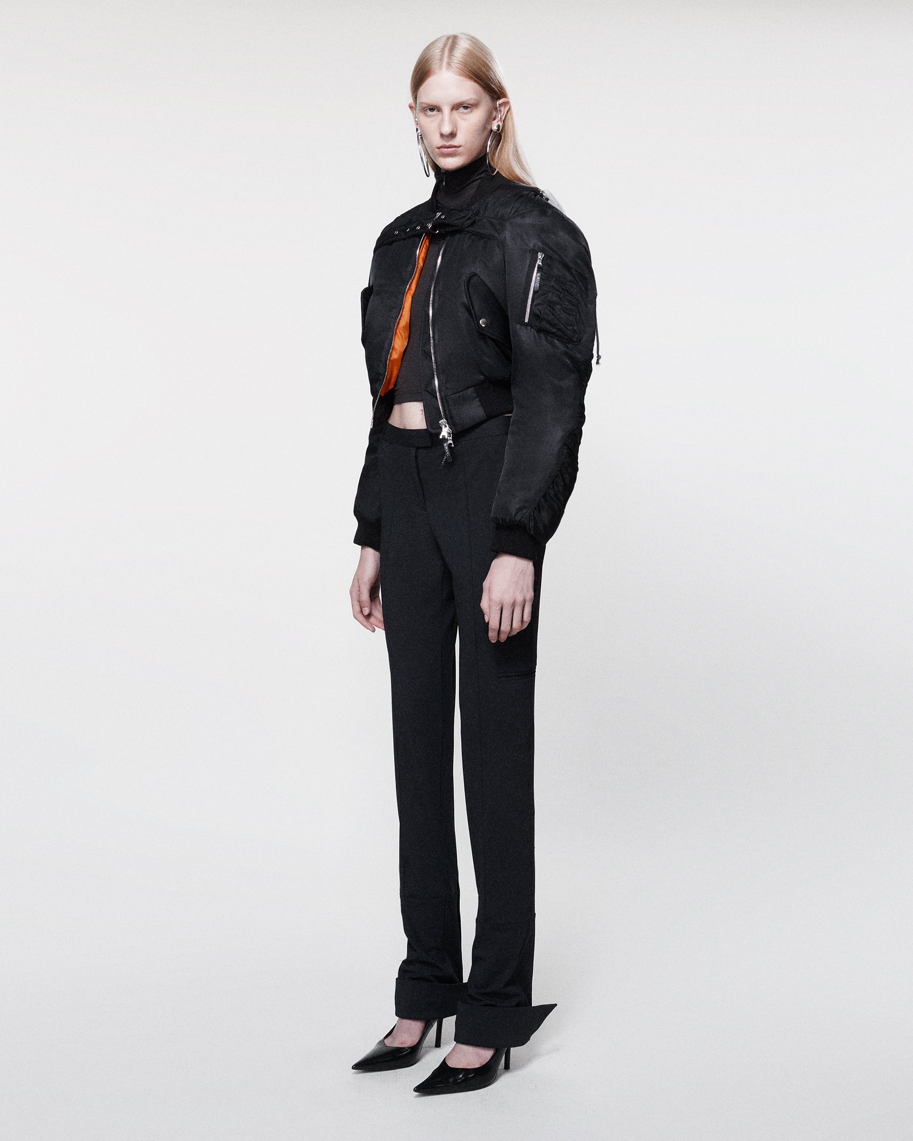 BALR.ZIPPED DOWN BOMBER JACKET BLACKボーラー Autumn Winter Jackets – BALR.