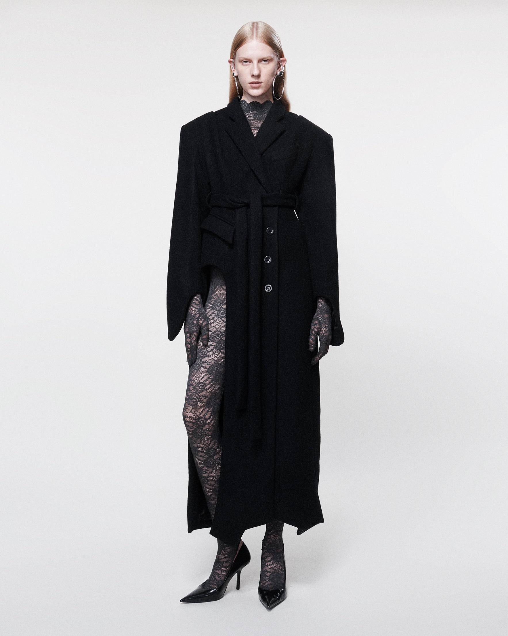 Supreme　Wool Windowpane Overcoat　BLACK Wool Melton Peacoat with Hood / BLACK | OVERCOAT(オーバー