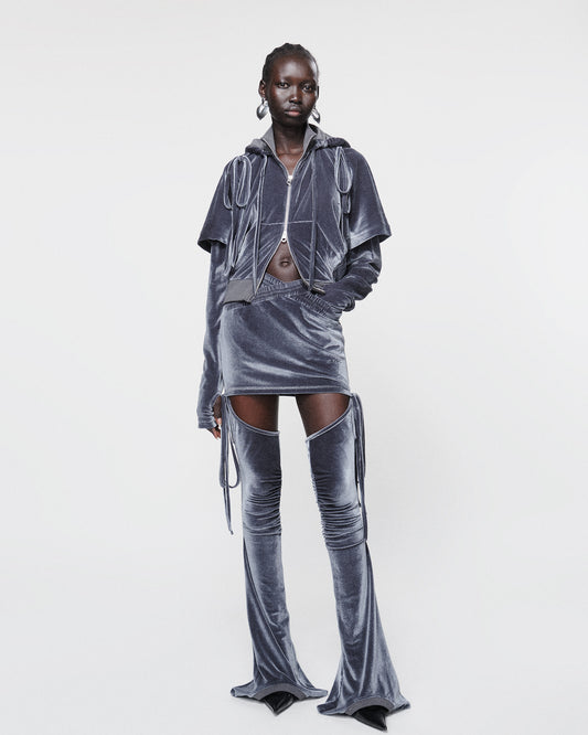 SACHA VELOUR HOODIE ANTHRACITE