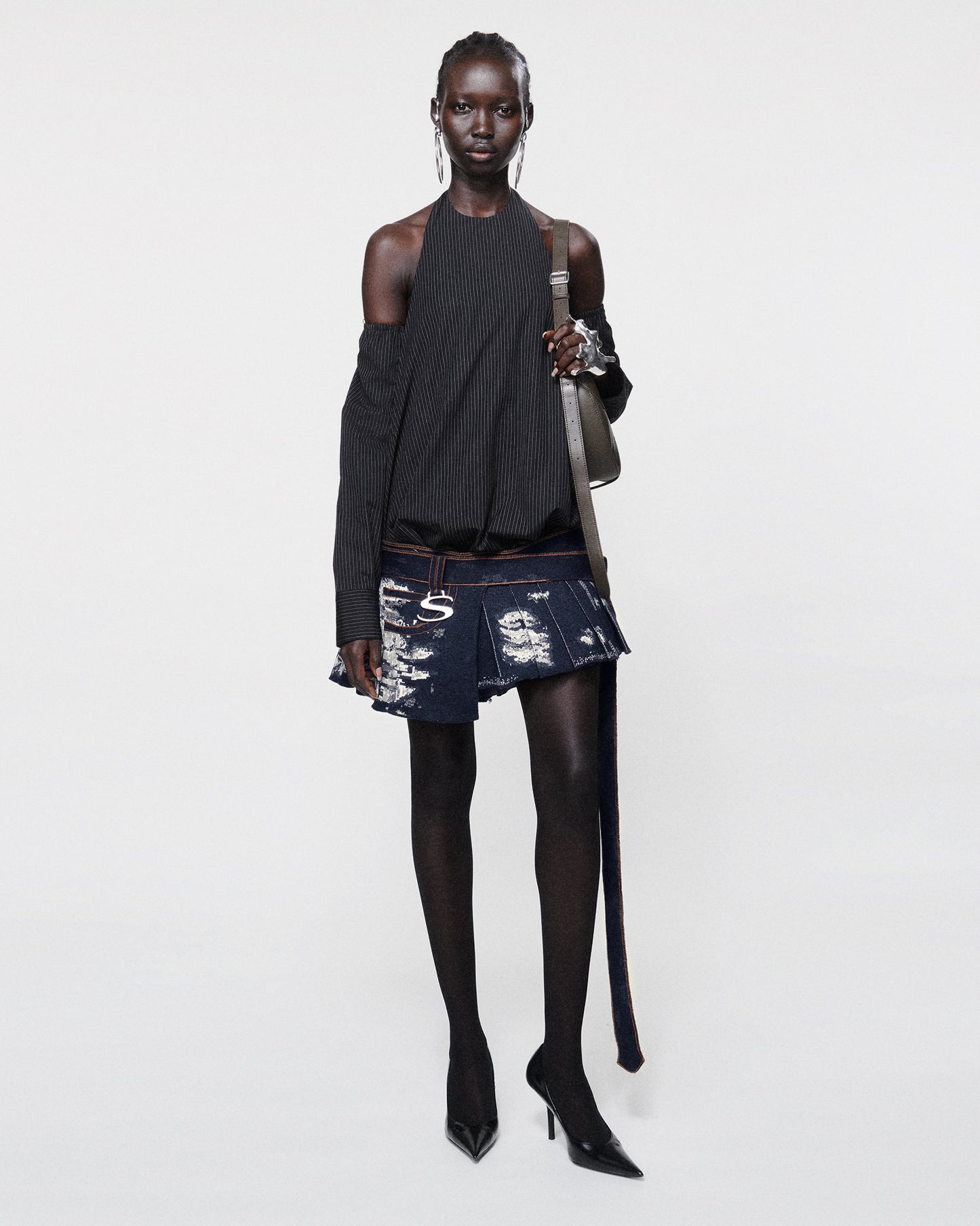 UTILITY MINI SKIRT DENIM BLUE