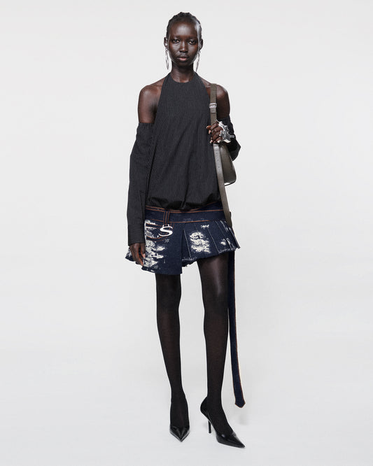 UTILITY MINI SKIRT DENIM BLUE