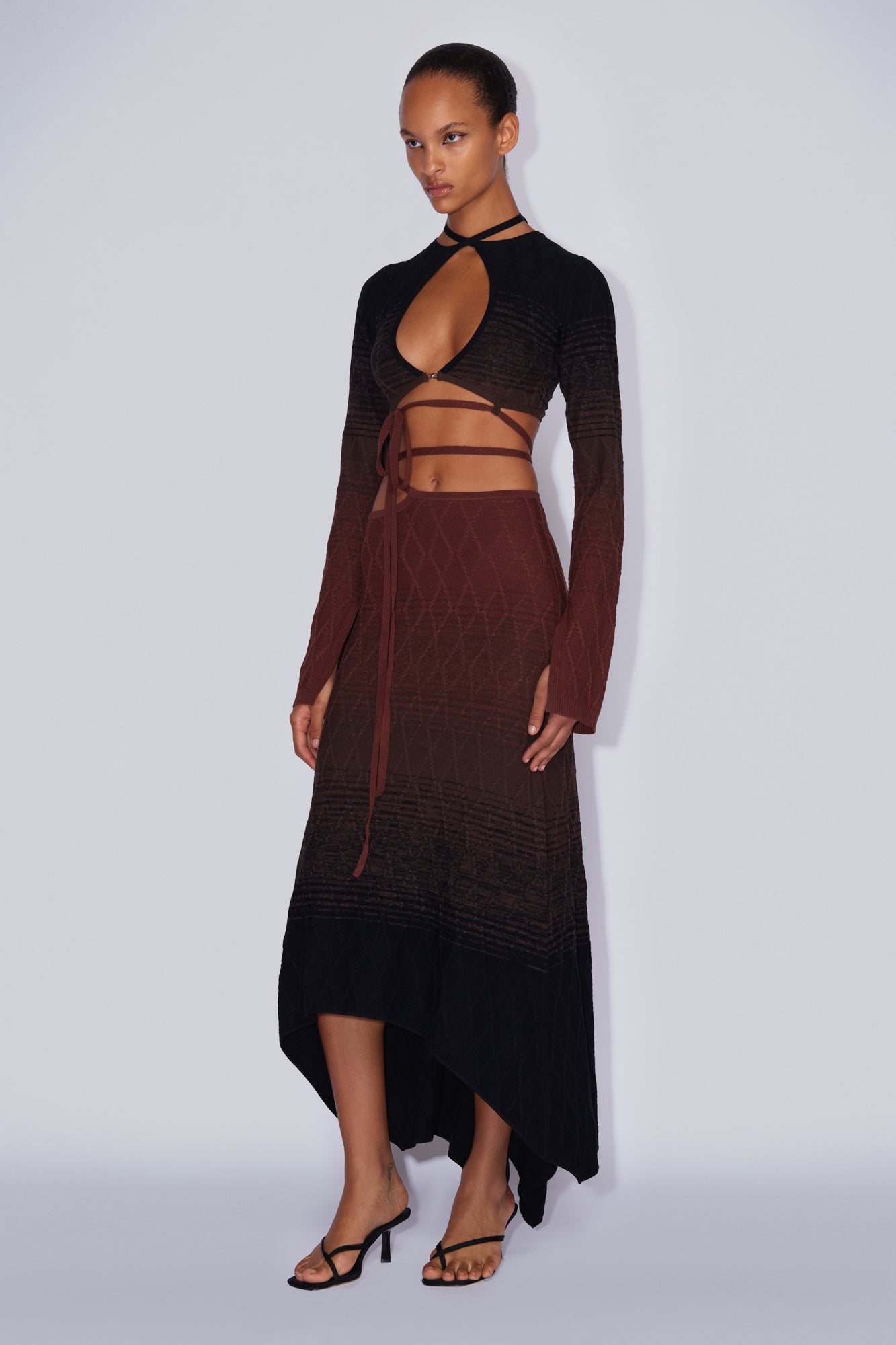 SALEM SKIRT BROWN-BLACK