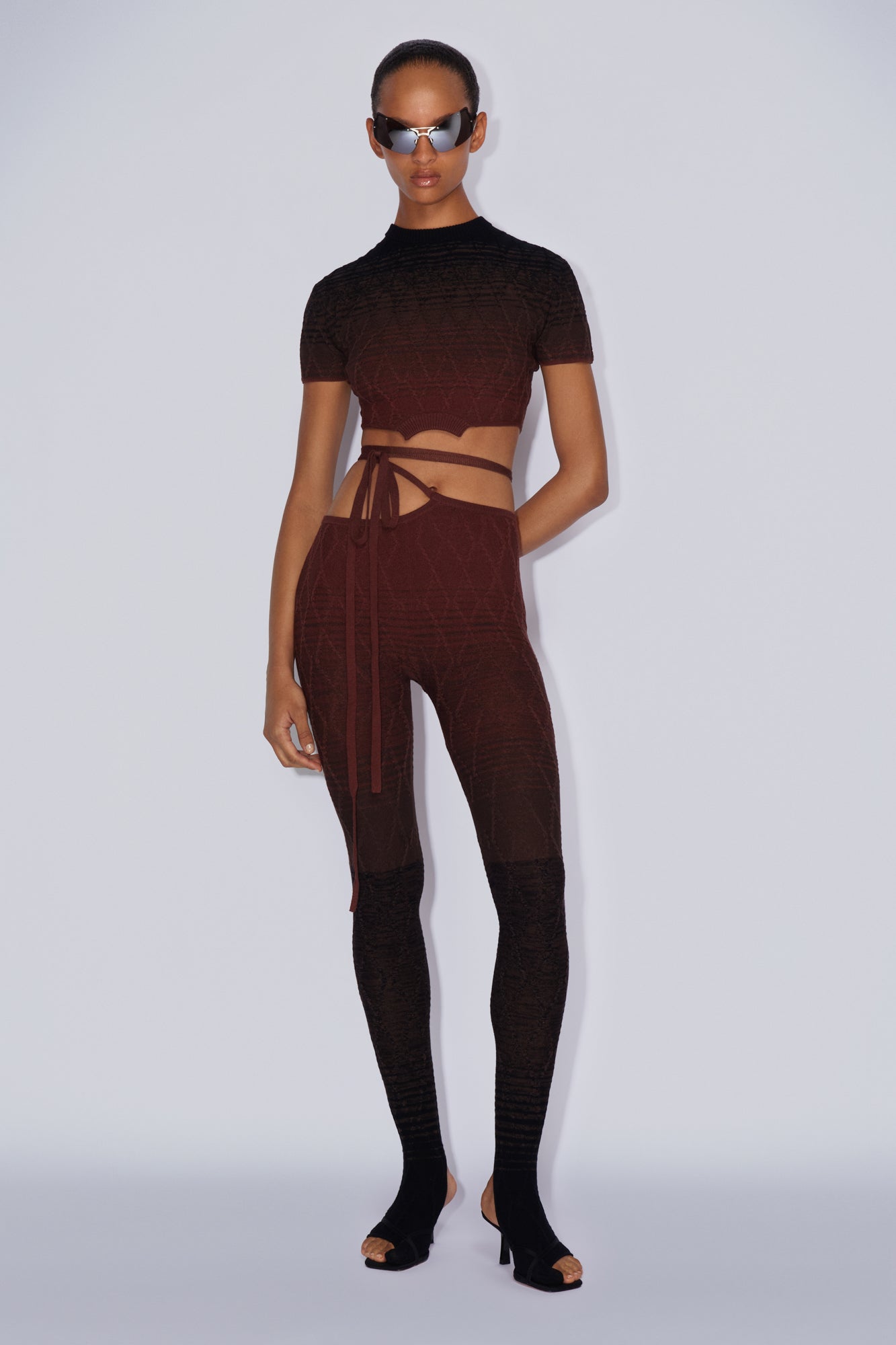 TABI LEGGINGS BROWN-BLACK