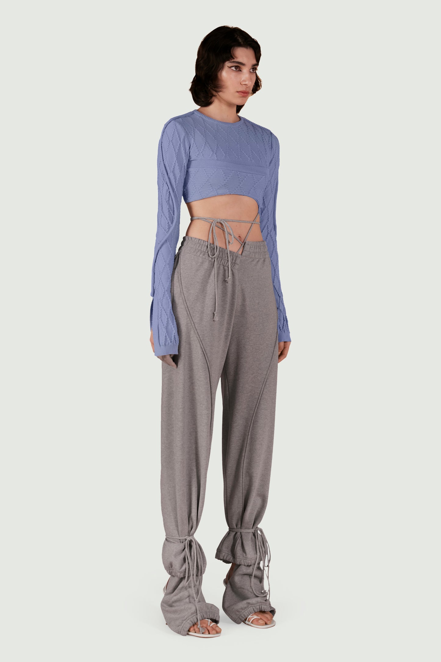 ASYMMETRIC SWEATPANTS GREY