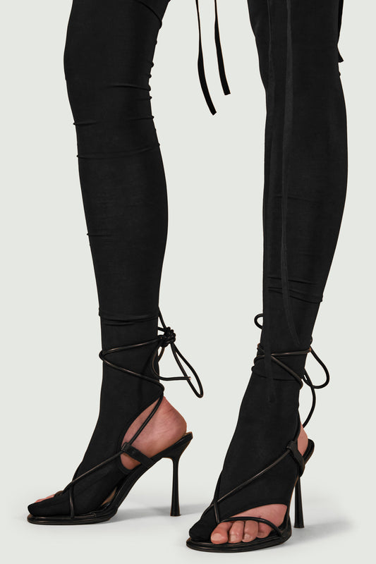 JERSEY RIB STOCKINGS BLACK